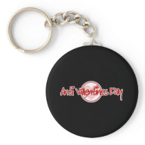 Anti Valentine's Day Black Keychain