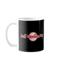 Anti Valentine's Day Black Coffee Mugs