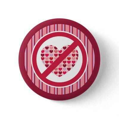 Anti Valentine's Day Button by marlenedesigner