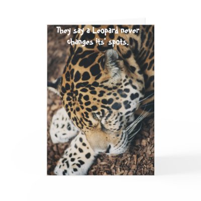 Anti Valentine's Day card - leopard never changes by Mindgoop