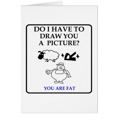 Anti-Valentine's Day card: Pictionary Fat Man by boardgamebeast