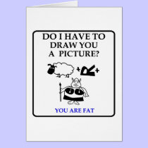 Anti-Valentine's Day card: Pictionary theme Fat cards