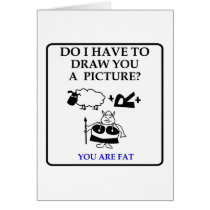 Anti-Valentine's Day card: Pictionary theme Fat
