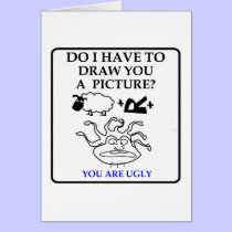 Anti-Valentine's Day card: Pictionary theme Ugly cards