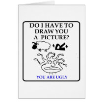 Anti-Valentine's Day card: Pictionary theme Ugly