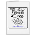 Anti-Valentine's Day card: Pictionary theme Ugly