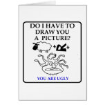Anti-Valentine's Day card: Pictionary theme Ugly