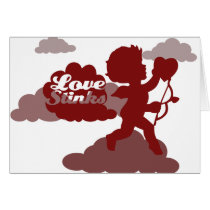 anti-valentines day Cupid Love stinks cards