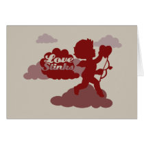 Anti-Valentines Day Cupid Love Stinks cards