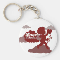 anti-valentines day Cupid Love stinks keychains