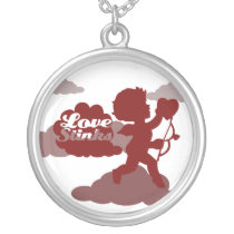 Anti Valentines Day Cupid Love stinks necklaces