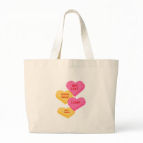anti vday candy hearts canvas bags