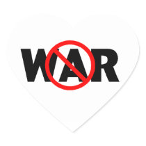 Anti War Heart Stickers