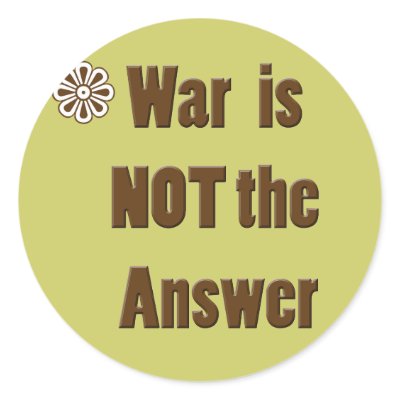 Anti War - War is NOT the Answer message Sticker by Carennedy