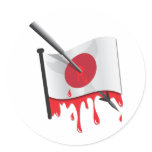 anti-whaling statement harpoon flag round sticker