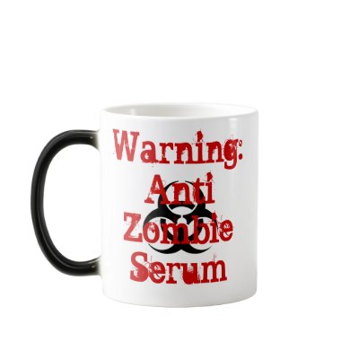 Anti Zombie Serum Morphing Mug by radgirl