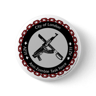 Anti-Zombie Task Force Pinback Button by TheRealZero