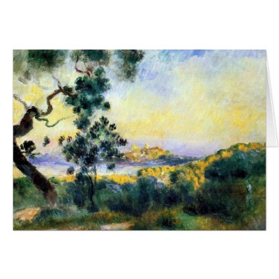 Antibes France Renoir Landscape Painting Card by fineartflowers