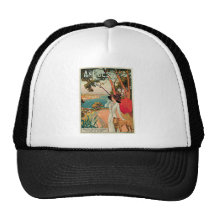 Antibes France Vintage Travel Advertisement Mesh Hats