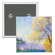 Antibes Seen from the Salis Gardens Claude Monet Pinback Buttons