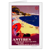 Antibes Vintage PosterEurope Cards