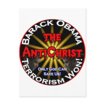 AntiChrist Obama God Postcard