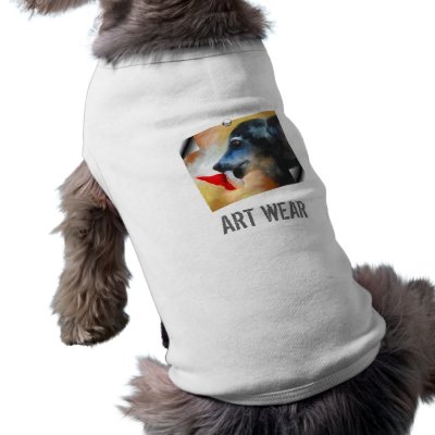 Anticipating Christmas Dog Art Wear Pet T Shirt by jaisjewels
