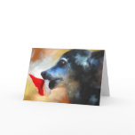 Anticipating Christmas Dog Card