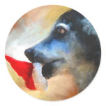 Anticipating Christmas Dog Stickers