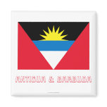 Antigua and Barbuda Flag with Name Magnet