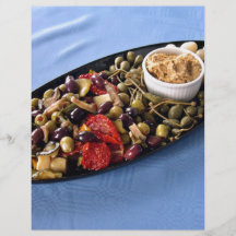 Antipasto served in a bowl flyer design