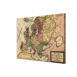 Antiquarian 1721 Map of Europe by Herman Moll Canvas Prints