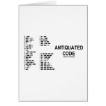 Antiquated Code (International Morse Code) cards