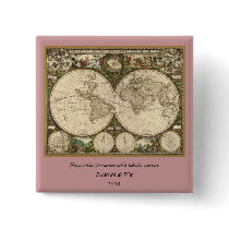Antique 1660 World Map by Frederick de Wit