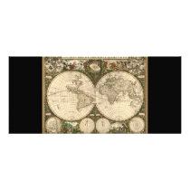 Antique 1660 World Map by Frederick de Wit