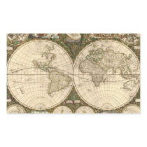 Antique 1660 World Map by Frederick de Wit