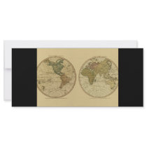 Antique 1786 World Map by William Faden