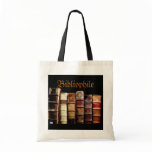 Antique 18th Century Design Leather Binding books Tote Bag