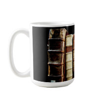 Antique 18th Century Design Leather Binding books Mug