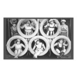 Antique 1920s Liberal Flapper Ladies Photo Rectangle Stickers