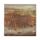 Antique Aerial Map of San Francisco, California magnets