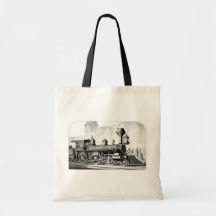Antique American Locomotive Steam Engine Bags