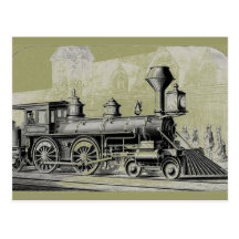 Antique American Locomotive Steam Engine Postcards