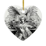 Antique Angel Print Christmas Decoration