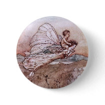 Antique Arthur Rackham Fairy Illustration Pinback Buttons