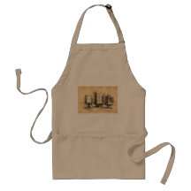 Antique Beekeeping Beehives Print Apron