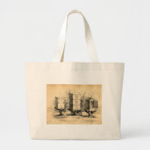 Antique Beekeeping Beehives Print Bag