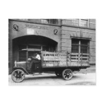 Antique Beer Truck, 1920s Postcard