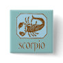 Antique Blue Scorpio Pinback Buttons