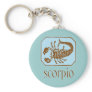 Antique Blue Scorpio Keychain